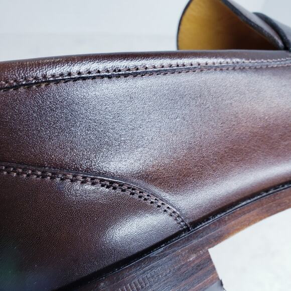 BECKETT SIMONON Cohen Penny Loafers Brown Leather Men's Size 10.5 Handcrafted - Picture 14 of 16